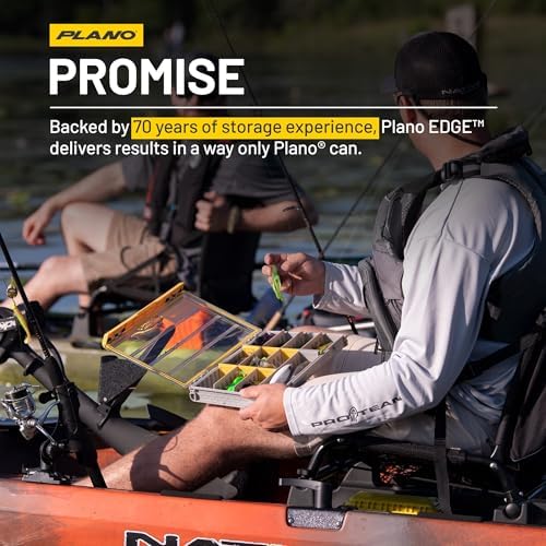 Plano EDGE 3700 Premium Tackle Utility Box, Gray and Yellow, Stackable Organizers, Waterproof, Rust-Resistant Bait and Tackle Storage, Standard (Pack of 4) - Image 6