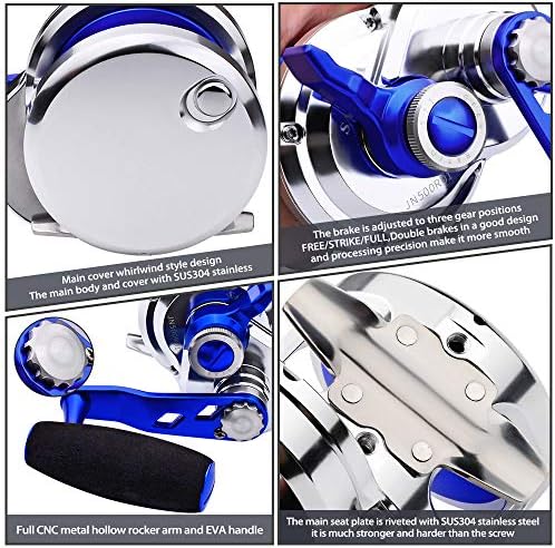 PROBEROS Conventional Reel Trolling Reels - Lever Drag Deep Sea Ocean Big Game Offshore Jigging Fishing Reels - Image 5