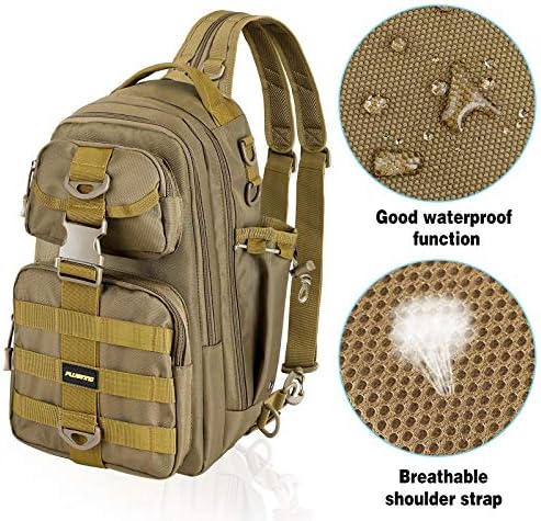 PLUSINNO Fishing Backpack Tackle Bag, Water-Resistant Backpack with Rod Holder, Ideal Gifts for Men - Image 4