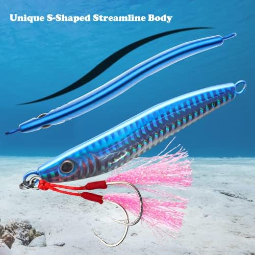 Vertical Jig Fishing Lures Saltwater Jigs Spoon Metal Design Tuna Baits - Image 4