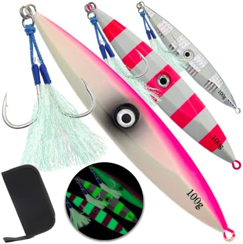 Vertical Jig Fishing Lures Saltwater Jigs Spoon Metal Design Tuna Baits by FREGITO