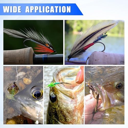 Fly Tying Hooks, 150pcs Streamer Hooks Dry Fly Fishing Hooks 2X Long Eye Down Nymph Fly Hooks Dry Wet Nymph Shrimp & Pupa, Streamer, Caddis, Scud Flies Jig Fishing Hooks - Image 7