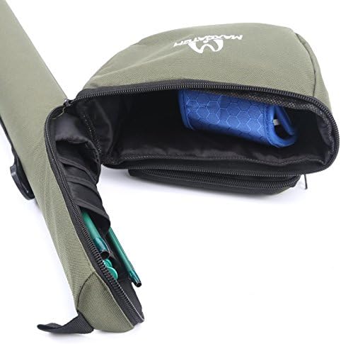 M MAXIMUMCATCH Maxcatch Fly Fishing Rod Case with Reel Pouch, Complete Protection Bag, For 9FT 2/4 Pieces Rod, Single (Green, 9' 4sec) - Image 4