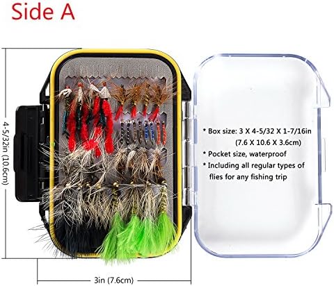 BASSDASH Fly Fishing Flies Kit Fly Assortment Trout Bass Fishing with Fly Box with Dry/Wet Flies, Nymphs, Streamers, Popper - Image 6