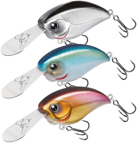 TRUSCEND Easy Catch Crankbait with BKK Hooks, Shallow or Deep Diving Crank Bait Fishing Lures for Bass Pike Walleye, Unipue Wobble Design for More Bites, Vibe Lipless Crankbaits Freshwater Saltwater by TRUSCEND