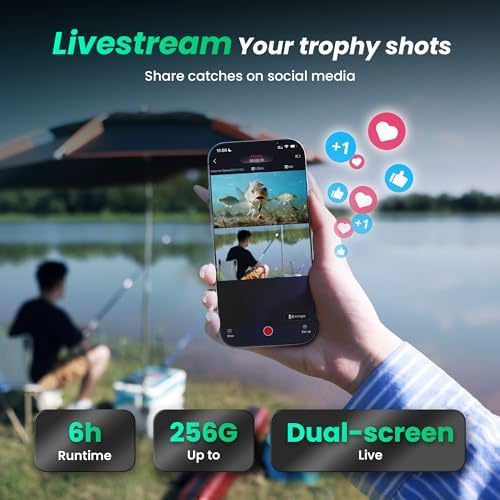 【2026 Upgrade Version】 Canfish CF1 Underwater Fishing Camera,1080P Full HD Portable Video Fish Finder,APP Remote Control Real-time Observation,Fish Coming Reminder Fishing Camera - Image 4