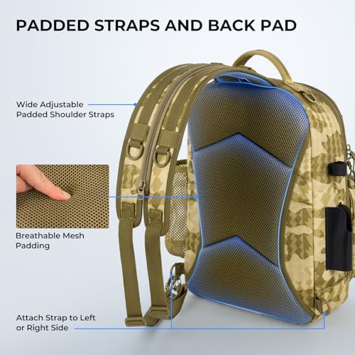 KastKing BaitSpace Fishing Sling Bag, Fishing Backpack with Rod Holder - Image 6