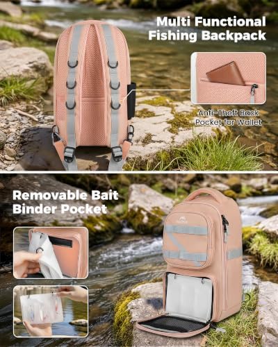 MATEIN Fishing Sling Bag with Phone Pouch, 3600 Tackle Box Backpack - Image 6