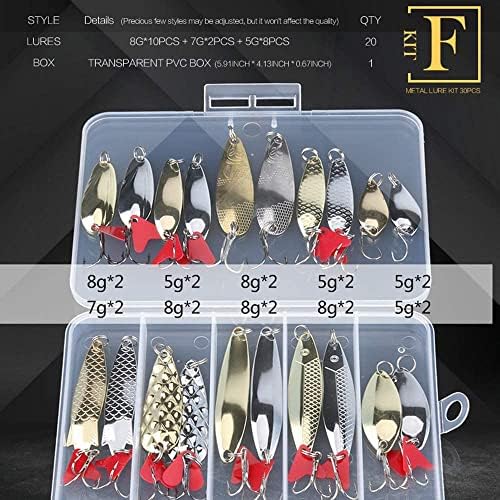 DONQL Spoon Fishing Lures 16pcs Small Fishing Spoons Metal Hard Baits Set - Image 5
