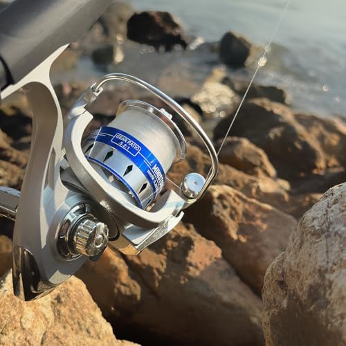 Fishing Pole Combo Set,2.1m/6.89ft 2PCS Collapsible Rods 2PCS Spinning Reels Lures Set Carrier Bag Carbon Fiber Telescopic Fishing Rods Sea Saltwater Freshwater Kit Fishing Rod Reel Combos - Image 5