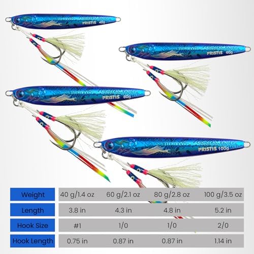 Pristis Angel Wings Vertical Jig, Saltwater Fishing Lure with Sharp Hook - Image 4