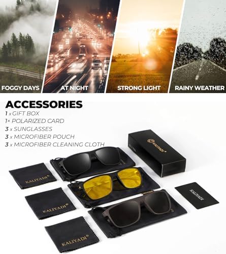 KALIYADI Polarized Sunglasses for Men, Lightweight Sun Glasses with UV Protection for Driving Fishing Golf - Image 7