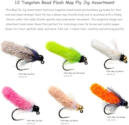 24/36/50/66 Premium Hand Tied Fly Fishing Flies Assortment | Waterproof Fly Boxes | Dry, Wet, Nymphs, Streamers, Wooly Buggers, Terrestrials | Trout, Bass Lure Set, Kit, Gift - Image 3