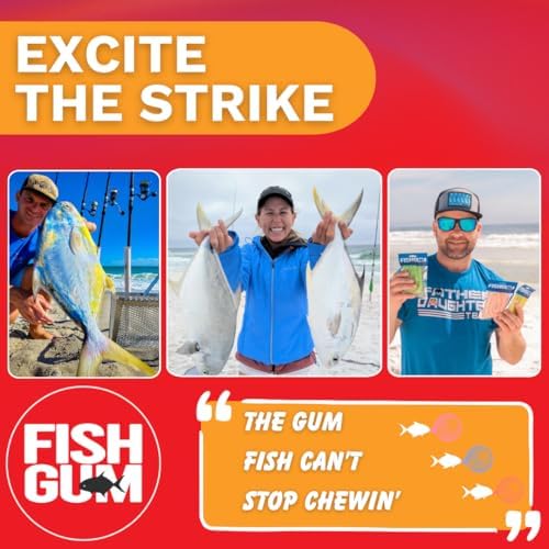 FishGum Surf Fishing Bait Strips for Saltwater Beach Fishing – Real Shrimp, Crab, Clam & Sand Flea Infused Scent – Artificial Cut Bait for Pompano, Redfish & Flounder - Image 5