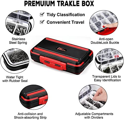 PLUSINNO 253/387pcs Fishing Gear Accessories Kit, Fishing Tackle Box with Tackle Included, Fishing Hooks, Fishing Weights Sinkers, Spinner Blade, Fishing Equipment for Bass Trout Bluegill Crappie - Image 4