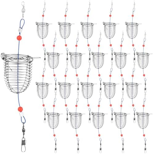 20 Pcs Carp Fishing Bait Trap Cage Stainless Steel by Hollowfly