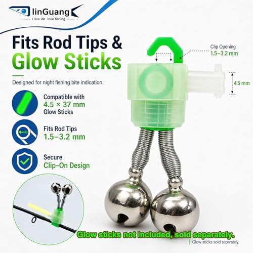 40PCS Fishing Bells Clip-On Rod Tip for Catfish Surf Poles - Image 3