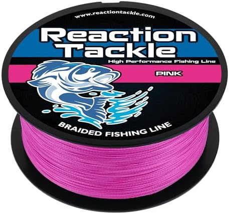 Reaction Tackle Braided Fishing Line - Pro Grade Power Performance for Saltwater or Freshwater Fish - Colored Fishing Line Braid for Extra Visibility by ReactionTackle