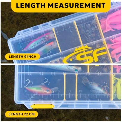SF Tackle Box 3600 Plastic Tackle Trays Fishing Tackle Box Storage Organizer with Removable Dividers 4 Packs Lure Terminal Storage - Image 5