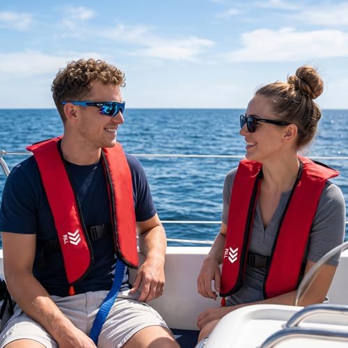 Manual Inflatable Life Jackets for Women,Life Vest for Adults,Preserver PFD for Women,Supports Weight up to 330 pounds - Image 5