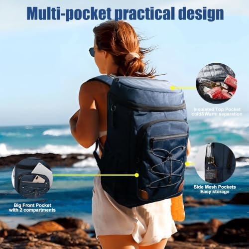 Backpack Cooler Insulated Leakproof, Soft Cooler Backpack for Beach - Image 4