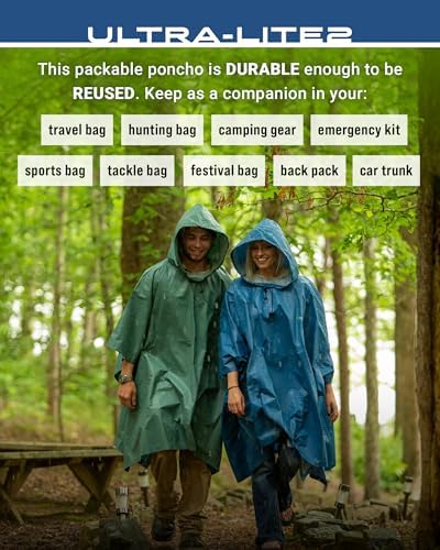 FROGG TOGGS Ultra-lite2 Waterproof Rain Poncho, Breathable and Reusable - Image 7