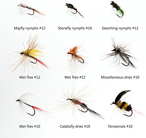 BASSDASH Fly Fishing Flies Kit Fly Assortment Trout Bass Fishing with Fly Box with Dry/Wet Flies, Nymphs, Streamers, Popper - Image 3