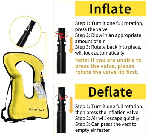 Snorkel Vest, Adults Portable Kayaking Buoyancy Inflatable Swim Vest Jackets, Diving Surfing Adjustable Snorkeling Vest Swimming Jacket for Outdoor Water Sports Fun Safety - Image 2