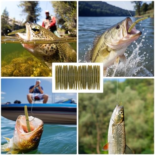 5'' Senko Bait Soft Stick Worms for Wacky Rig Bass Fishing - Image 6