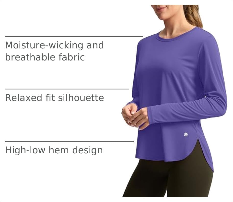 G Gradual Women's Sun Shirts UPF 50+ Long Sleeve Workout Hiking Tops - Image 4