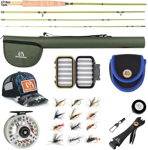 Maxcatch Ultra-Lite Fly Rod for Stream River Panfish/Trout Fishing 1/2/3 Weight and Combo Set Available by Maxcatch