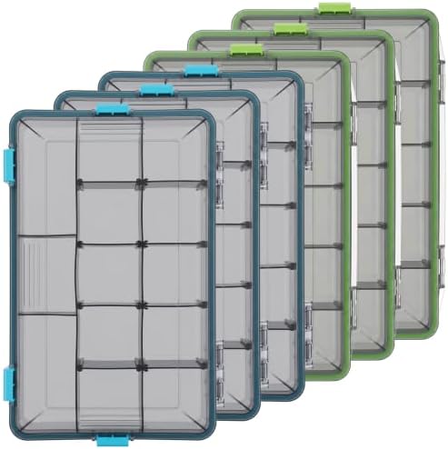 6 Pack Tackle Box Fishing Organizer 3600 Tackle Trays with Dividers by Unknown
