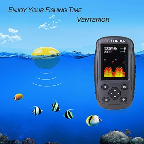 Portable Rechargeable Fish Finder Wireless Sonar Sensor Fishfinder Depth Locator with Fish Size, Bottom Contour, Color LCD Display - Image 6