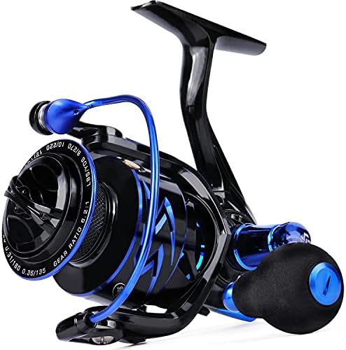 Sougayilang Spinning Reel – Ultra-Lightweight 6.2:1 High Speed, 17LB Max Drag, 12+1 Shielded Bearings, Metal Frame, Corrosion-Resistant for Freshwater and Saltwater Bass Redfish Inshore Fishing - Image 2