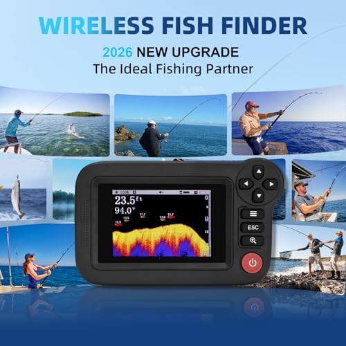 Portable Castable Fish Finder for Kayak with Wireless Sonar Sensor - Image 2