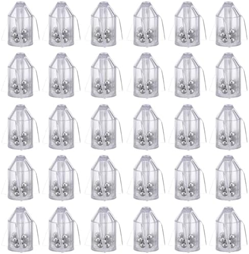 Gemscream 30 Pcs Catfish Rattles for Catfishing, Fishing Rattles with 15 Stainless Steel Beads, Rocket Shaped Inline Fish Attractor Fishing Tackle for Catfish Bass Pompano by Gemscream