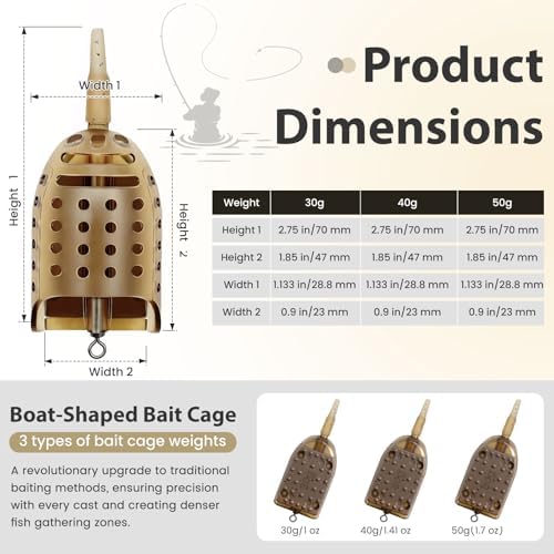YOTO 3 Pcs Fishing Bait Trap Cage Feeder Basket Holder - Rust-Resistant Plastic Method Feeder for Carp Fishing - Lightweight Coarse Lure Feeder for Freshwater and Saltwater - Image 2