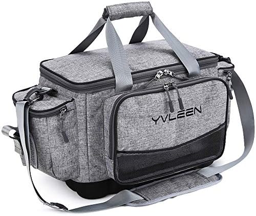 YVLEEN Fishing Tackle Box Bag - Outdoor Large Fishing Tackle Storage Bag - 100% Water-Resistant Polyester Material - Fishing Tackle Bags - Suitable for 3600 3700 Tackle Box by YVLEEN