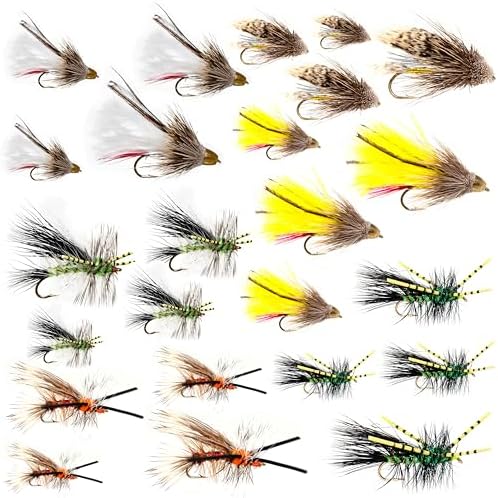 Outdoor Planet 24/48/66/72 Premium Hand Tied Fly Fishing Flies Assortment | Fly Boxes Included | Dry, Wet, Nymphs, Streamers, Wooly Buggers, Terrestrials | Trout, Bass Lure Set, Kit, Gift by Outdoor+Planet