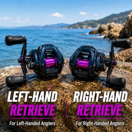 DCast Baitcasting Fishing Reel with Digital Anti-Backlash Control & Smart Braking System, Lightweight Easy-Cast Baitcaster for Bass Fishing - Image 7