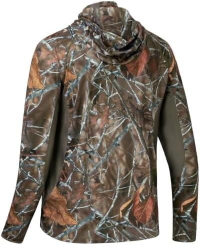 BASSDASH Men's UPF 50+ Camo Long Sleeve Hunting Fishing Hoodie Shirt - Image 4