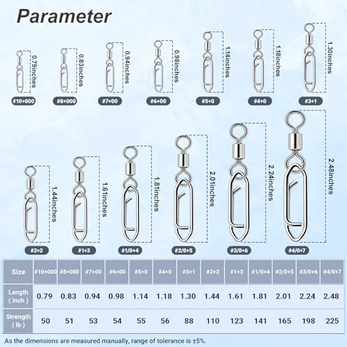 AMYSPORTS Saltwater Stainless Swivels Fishing Lure Connector - Image 6