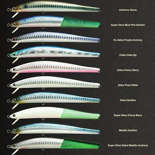 Lucky Craft FlashMinnow 125 YAWARA Saltwater Fishing Lure, Jerkbait for Halibut and Sea Bass, Long Casting Fishing Gear, Slow Sinking 5in 0.7oz, Tackle Box and Fish Accessories - Image 6
