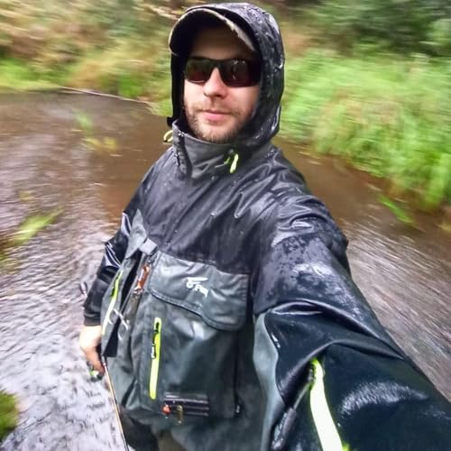8 Fans Fishing Wading Jackets Breathable Waterproof Fishing Rain Jackets for Men&Women - Image 6