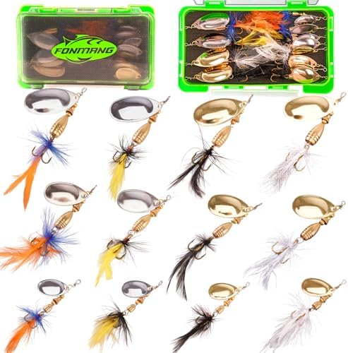 FONMANG Fishing Lure Spinner baits for Freshwater and Saltwater,2026 New Bass Trout Fishing Lures Also for Crappie Salmon Walleye Pike by FONMANG