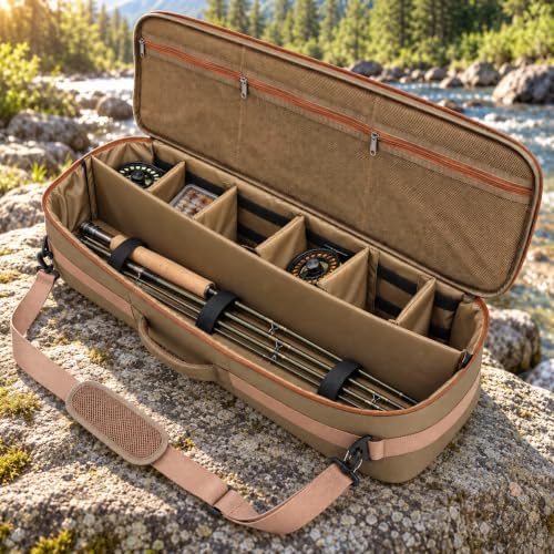 Kylebooker Fly Fishing Rod and Reel Travel Bag (Olive) - Image 2
