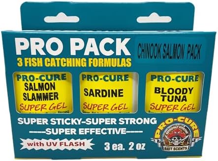 Pro Pack Salmon These 3 Hand Selected Bait scents Will Help You Catch More Salmon in All Conditions. by Pro-Cure