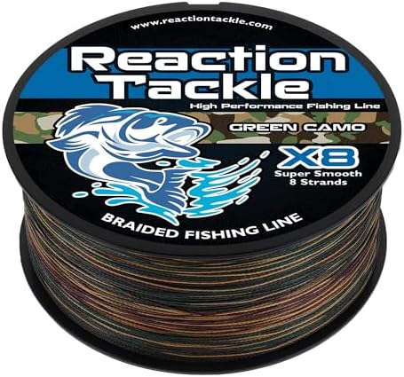 Reaction Tackle Braided Fishing Line - Pro Grade Power Performance for Saltwater or Freshwater Fish - Colored Fishing Line Braid for Extra Visibility by ReactionTackle