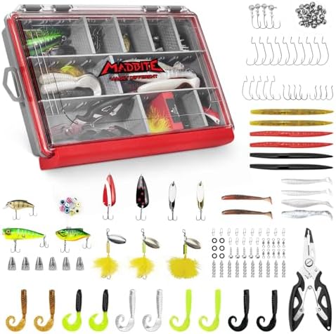 MadBite by KastKing Compact Fishing Tackle Kit for Bass Trout Panfish by MadBite