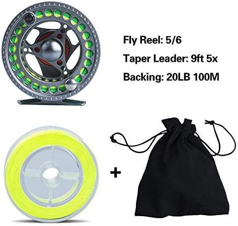 Sougayilang Fly Fishing Rod and Reel Combo, 4 Pieces Ultra Lightweight Portable Fly Rod and CNC Machined Aluminum Alloy Reel Complete Starter Package with Rod Bag - Image 4